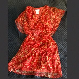 SOLD MM COURTURE MISS ME orange flowy dress